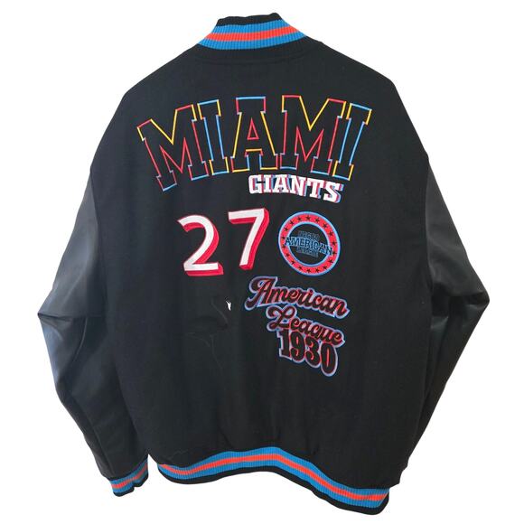 HeadGear Classics Nostalgia Co. Sz XL Maimi Giants Varsity Jacket - Picture 11 of 14
